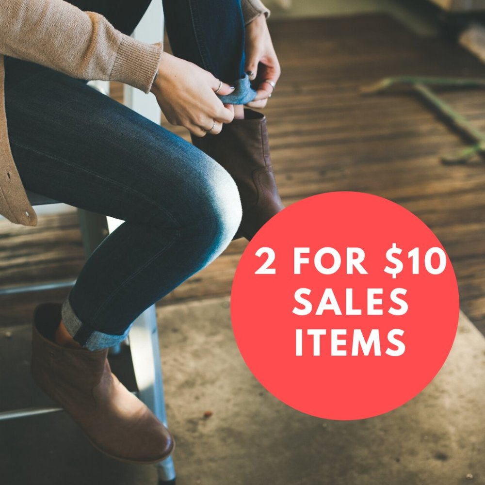 2/ for $10 Sales Items follow